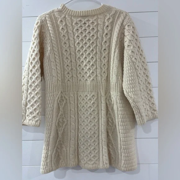 Kilronan Knitwear Merino Wool Cable Knit Cardigan Sweater Ireland L - Picture 7 of 14